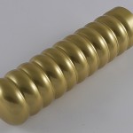 Peitschengriff gerillt - gold eloxiert