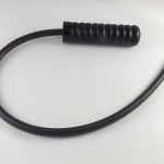 Peitsche 1 Strang mit schwarz eloxiertem Griff